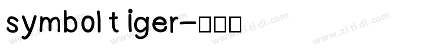 symbol tiger字体转换